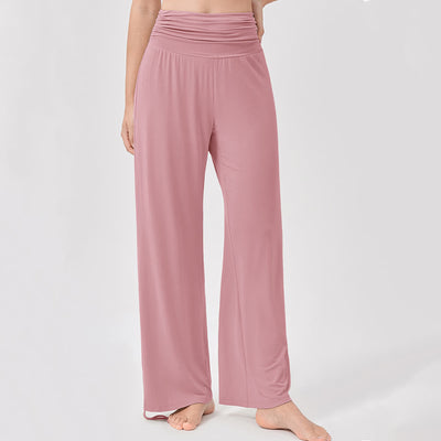 Olivenorma Viscose High-Waist Loose-Fit Shirred Yoga Pants - image 25