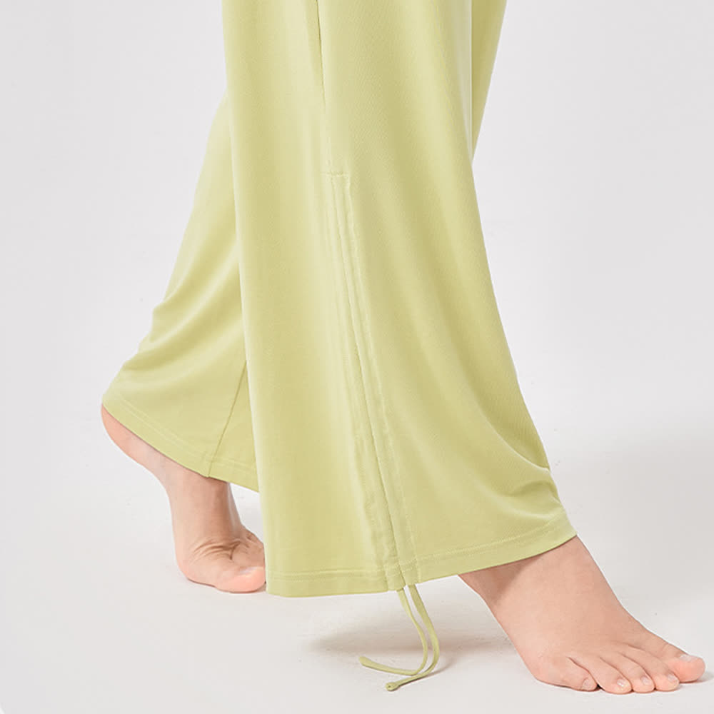 Olivenorma Viscose High-Waist Loose-Fit Shirred Yoga Pants - image 10