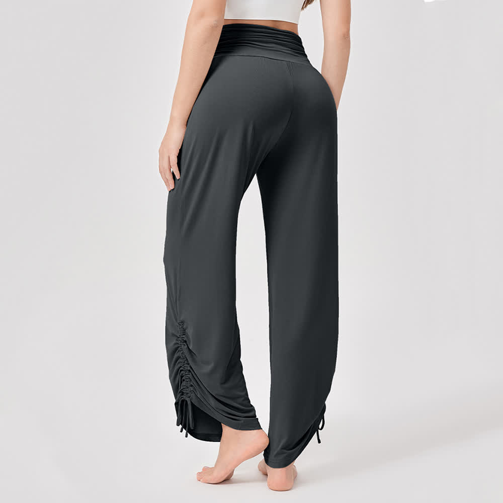 Olivenorma Viscose High-Waist Loose-Fit Shirred Yoga Pants - image 34