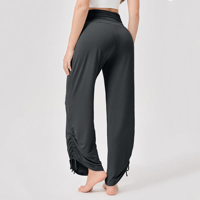 Olivenorma Viscose High-Waist Loose-Fit Shirred Yoga Pants - image 34