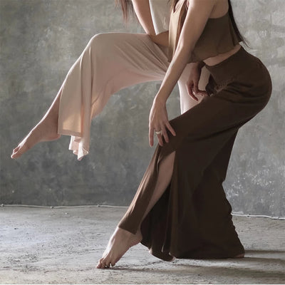 Olivenorma Cotton High-Waist Wide-Leg Slit Yoga Pants - image 11