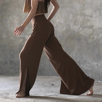 Olivenorma Cotton High-Waist Wide-Leg Slit Yoga Pants - image 6