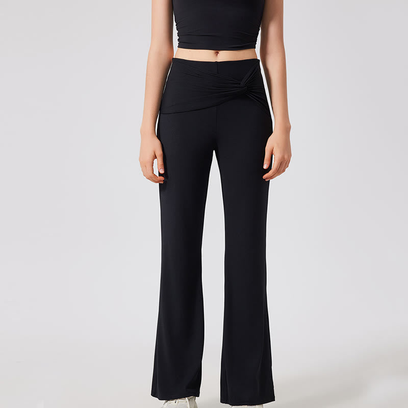 Olivenorma Wide Leg Yoga Pants Casual Knot Work Dress Pants - image 13
