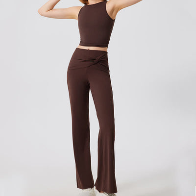 Olivenorma Wide Leg Yoga Pants Casual Knot Work Dress Pants - image 3