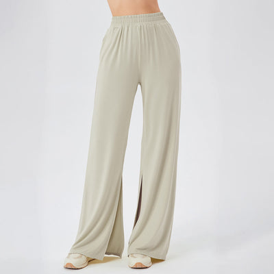 Olivenorma Lightweight Wide Leg Ventilated Loose Pants Casual Yoga Pants - Beige - XL - image 25