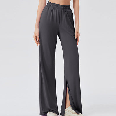 Olivenorma Lightweight Wide Leg Ventilated Loose Pants Casual Yoga Pants - Grey - XL - image 17
