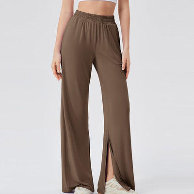 Olivenorma Lightweight Wide Leg Ventilated Loose Pants Casual Yoga Pants - Brown - XL - image 23
