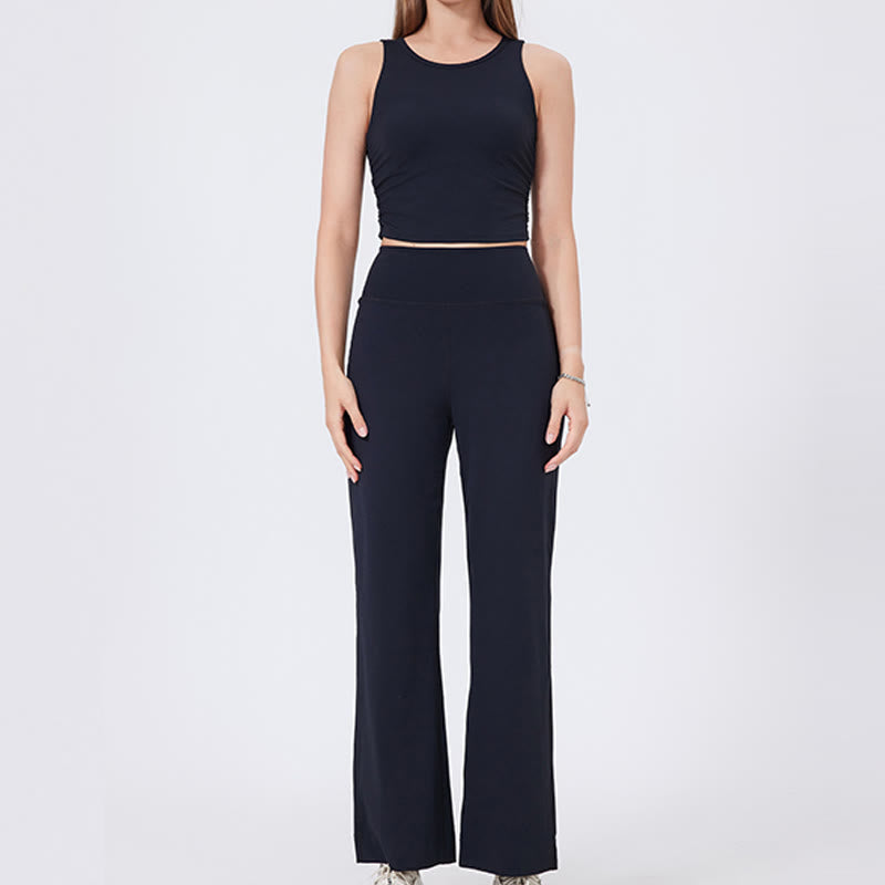 Olivenorma Versatile Straight-Leg Cut Mid Waist Stretch Dress Yoga Pants - image 25