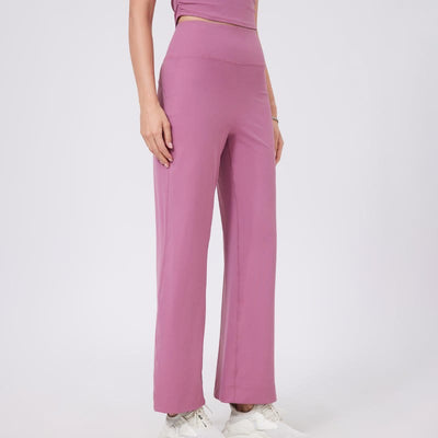 Olivenorma Versatile Straight-Leg Cut Mid Waist Stretch Dress Yoga Pants - Pink - XL - image 1