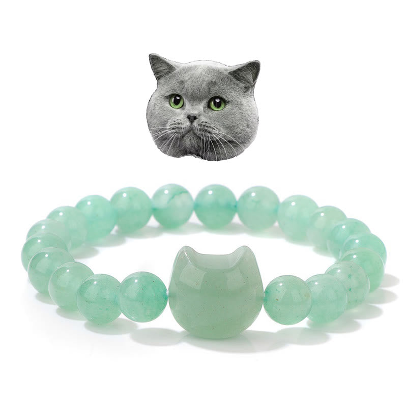 Olivenorma Mystic Meow Charm Crystal Bracelet - Green Aventurine - image 16