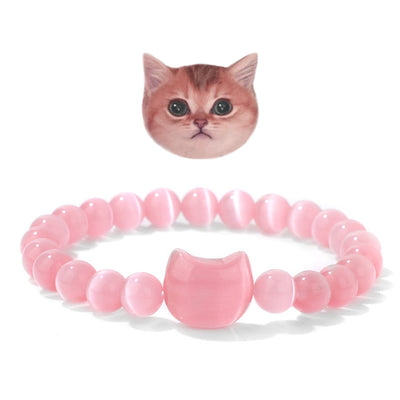 Olivenorma Stray Cat Protection Bracelet with Card - Pink Cat's Eye Stone - With Card - image 11
