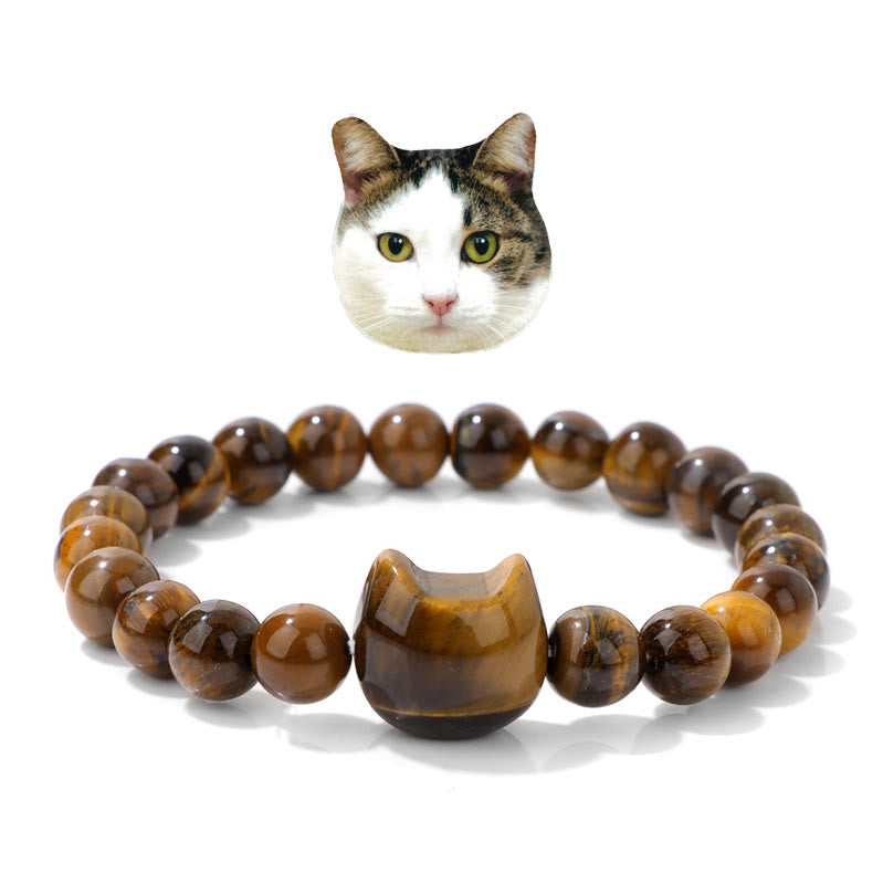 Olivenorma Mystic Meow Charm Crystal Bracelet - Tiger Eye - image 15