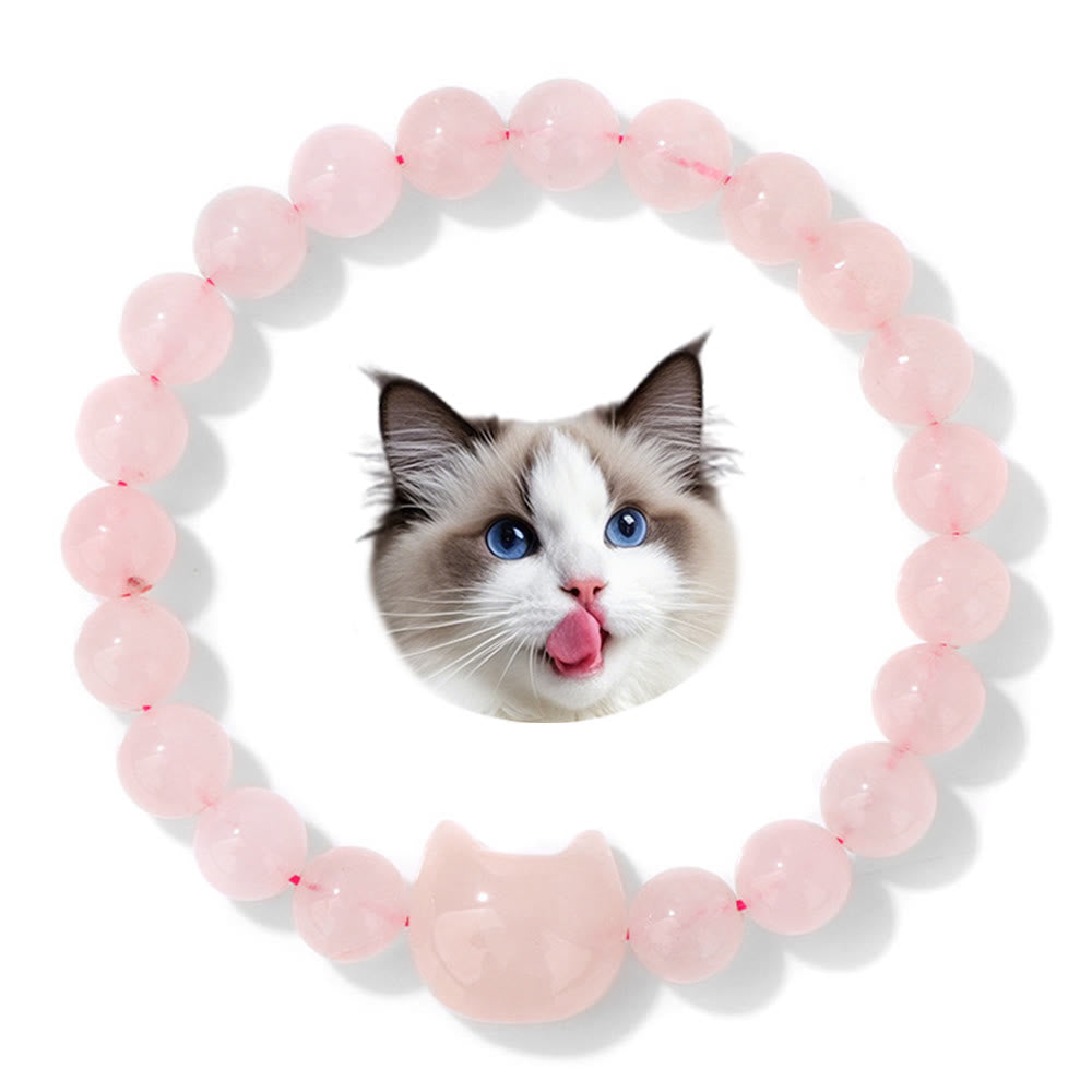 Olivenorma Mystic Meow Charm Crystal Bracelet - Rose Quartz - image 21