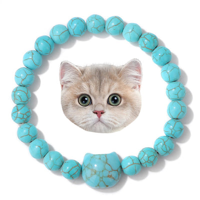 Olivenorma Mystic Meow Charm Crystal Bracelet - Turquoise - image 22