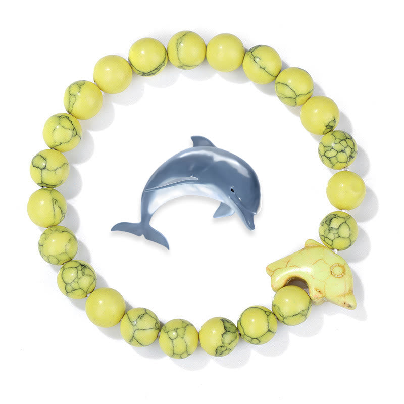 Olivenorma Dolphin Ocean Guardian Turquoise Bracelet - Yellow Turquoise - image 4