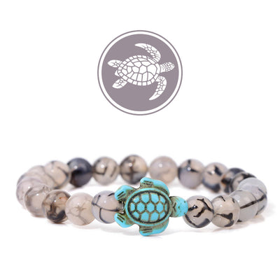 Olivenorma Turtle Blessing Amulet Gemstone Bracelet - Dragon Bone Stone - image 13