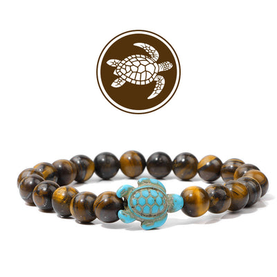 Olivenorma Turtle Blessing Amulet Gemstone Bracelet - Tiger Eye - image 8