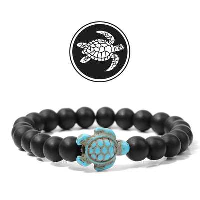 Olivenorma Turtle Blessing Amulet Gemstone Bracelet - Black Onyx - image 12