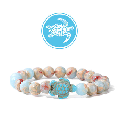 Olivenorma Turtle Blessing Amulet Gemstone Bracelet - Agalmatolite - image 4