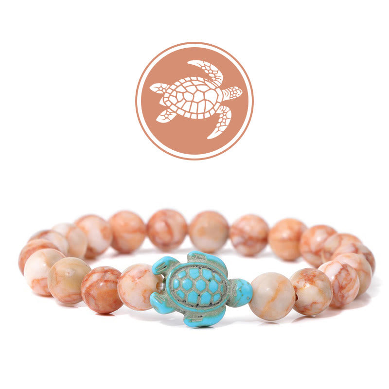 Olivenorma Turtle Blessing Amulet Gemstone Bracelet - Rhodochrosite - image 18