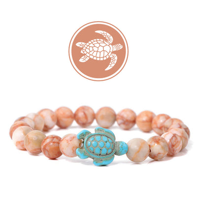 Olivenorma Turtle Blessing Amulet Gemstone Bracelet - Rhodochrosite - image 18