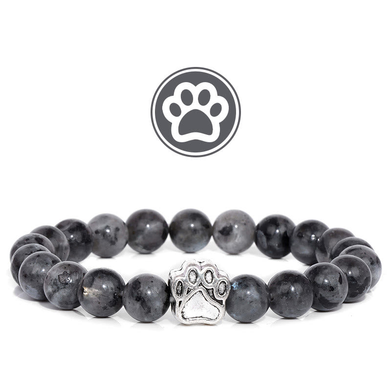 Olivenorma Furry Blessing Paw Gemstone Bracelet - Labradorite - image 5