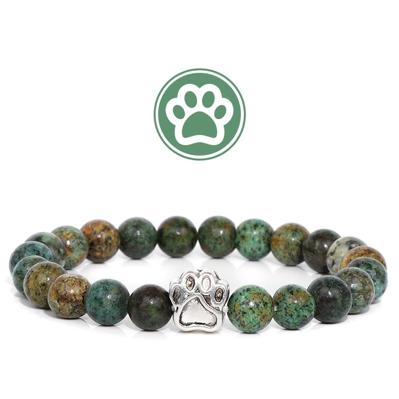 Olivenorma Furry Blessing Paw Gemstone Bracelet - African Turquoise - image 8