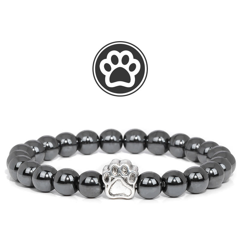 Olivenorma Furry Blessing Paw Gemstone Bracelet - Hematite - image 6