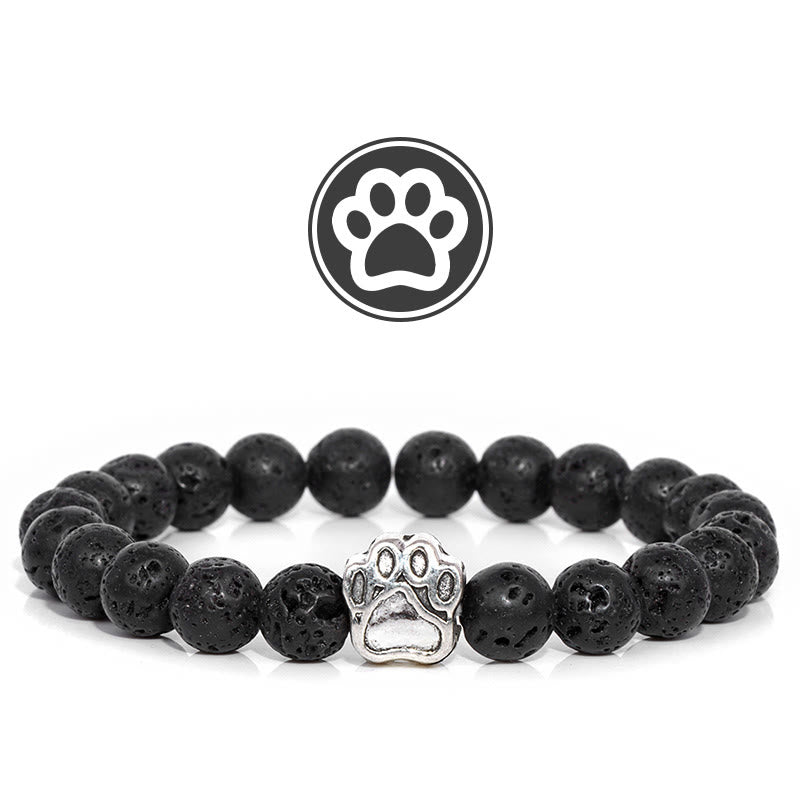 Olivenorma Furry Blessing Paw Gemstone Bracelet - Lava Stone - image 9
