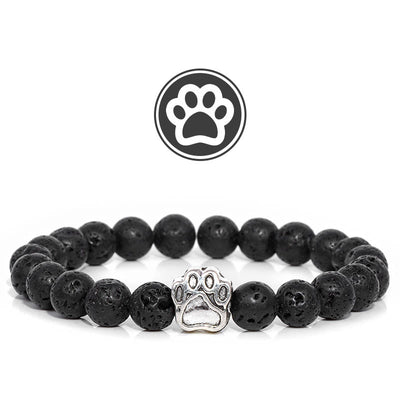 Olivenorma Furry Blessing Paw Gemstone Bracelet - Lava Stone - image 9