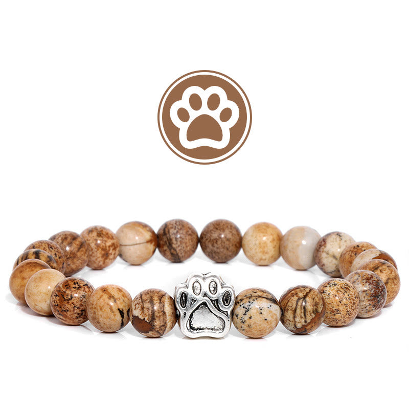 Olivenorma Furry Blessing Paw Gemstone Bracelet - Picture Jasper - image 4