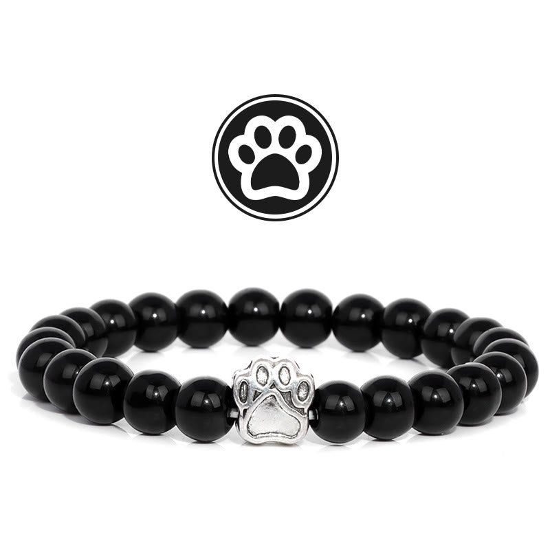 Olivenorma Furry Blessing Paw Gemstone Bracelet - Obsidian - image 10