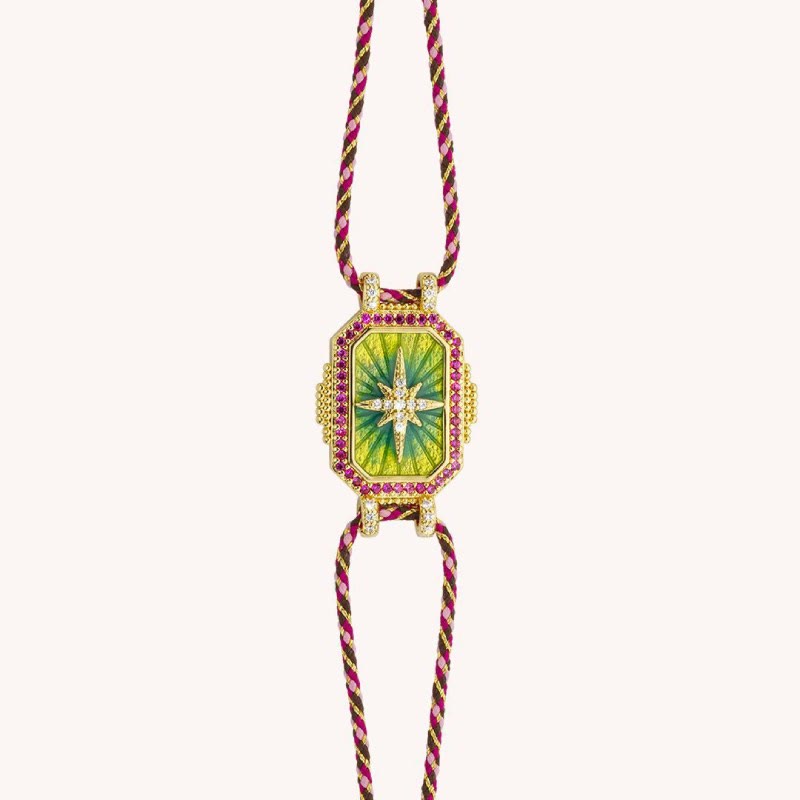 Olivenorma Colorful Tarot Kaleidoscope Braided Bracelet Necklace - Octagram Bracelet - image 3