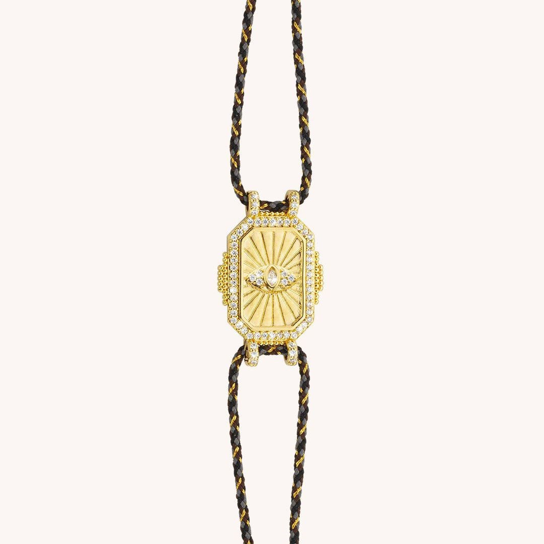 Olivenorma Colorful Tarot Kaleidoscope Braided Bracelet Necklace - Golden Eye Bracelet - image 2