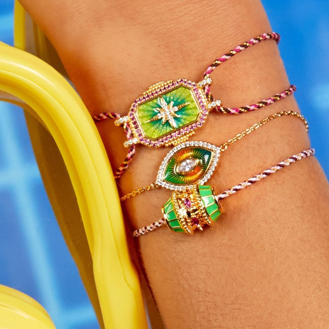 Olivenorma Colorful Tarot Kaleidoscope Braided Bracelet Necklace - image 8