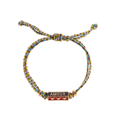 Olivenorma Tribal Tarot Featuring Letter Charm Braided Rope Necklace Bracelet - AMOUR - Bracelet - image 8