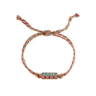 Olivenorma Tribal Tarot Featuring Letter Charm Braided Rope Necklace Bracelet - LOVE - Bracelet - image 4