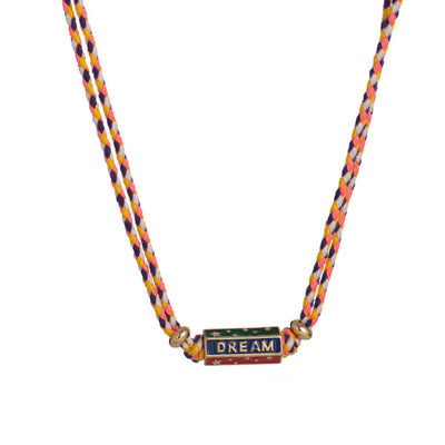 Olivenorma Tribal Tarot Featuring Letter Charm Braided Rope Necklace Bracelet - DREAM - Necklace+Bracelet Set - image 5