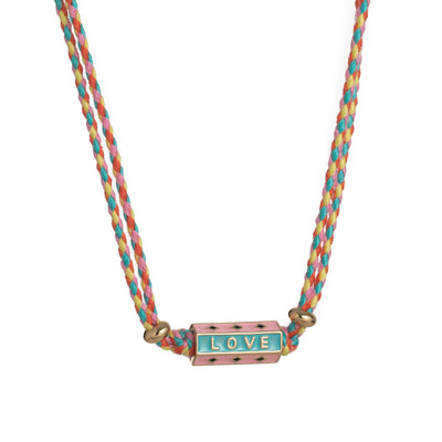 Olivenorma Tribal Tarot Featuring Letter Charm Braided Rope Necklace Bracelet - LOVE - Necklace+Bracelet Set - image 3
