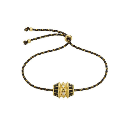 Olivenorma Lucky Charm Rotatable Bead Neckalce Braided Rope Bracelet - Black Charm Bracelet - image 8