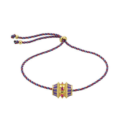 Olivenorma Lucky Charm Rotatable Bead Neckalce Braided Rope Bracelet - Purple Charm Bracelet - image 7