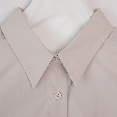 Olivenorma Button Down Long Sleeve Cotton Oversized Collared Top Women Shirt - image 14