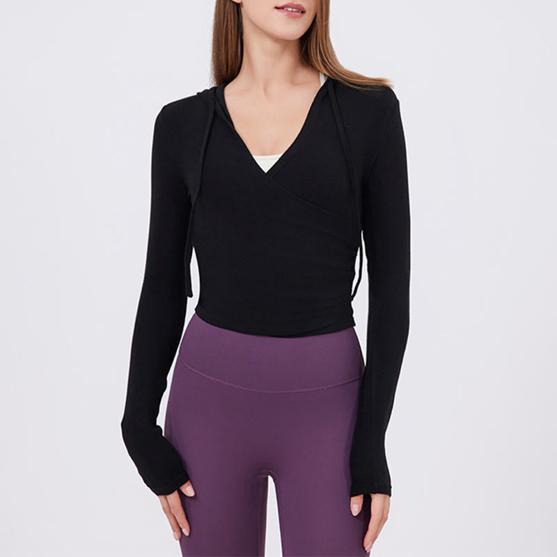 Olivenorma Long Sleeve Crop Tops Breathable Workout Yoga Hoodies - image 10