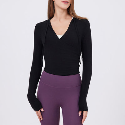 Olivenorma Long Sleeve Crop Tops Breathable Workout Yoga Hoodies - image 10