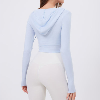Olivenorma Long Sleeve Crop Tops Breathable Workout Yoga Hoodies - image 4