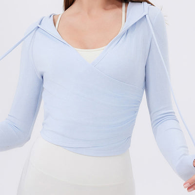 Olivenorma Long Sleeve Crop Tops Breathable Workout Yoga Hoodies - image 5