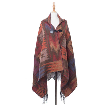 Olivenorma Classic Tartan Blanket Scarf Shawl - Orange - image 10