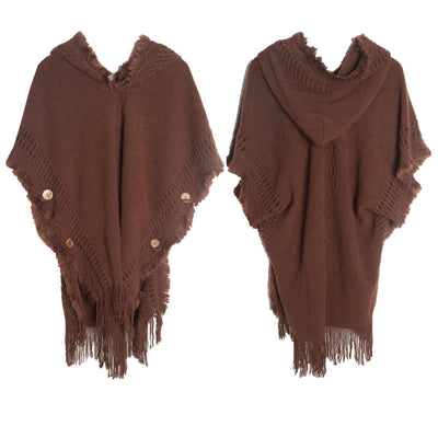 Olivenorma Fuzzy Ivory Acrylic Cardigan Shawl - Brown - image 17