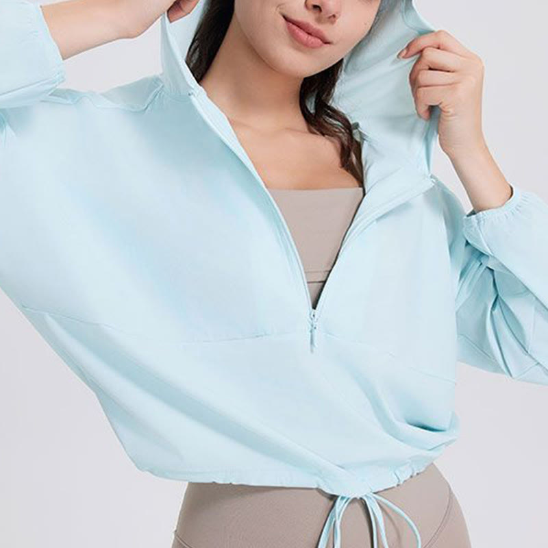 Olivenorma Women's Sun Protection Zip Up Athletic Hoodies Yoga Workout Tops - image 10