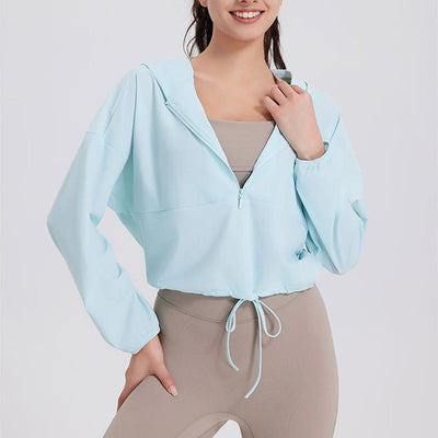 Olivenorma Women's Sun Protection Zip Up Athletic Hoodies Yoga Workout Tops - image 8